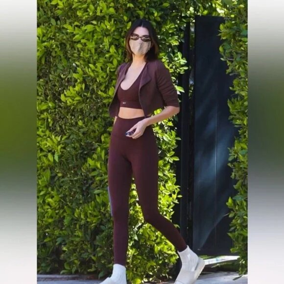 SET Active Performance Leggings in Coco size S Brown Athleisure Gym Running - Picture 4 of 10